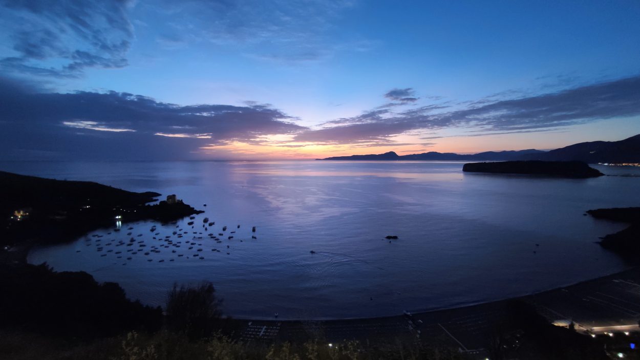 tramonto su baia san nicola arcella
